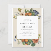 Budget Oranje Summer Botanical Boho Wedding (Voorkant)