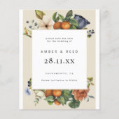 Budget Oranje Summer Floral Botanical Boho (Voorkant)