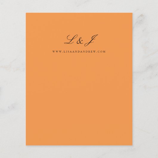 Budget Oranje Wedding Flyer (Achterkant)