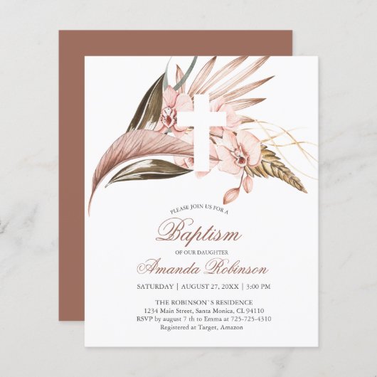 Budget Orchid Pampas Grass Terracotta (Voorkant / Achterkant)