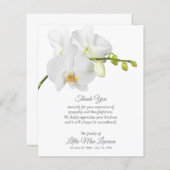 Budget Orchidee Dankbetuiging Rouwkaart Herdenking (Voorkant / Achterkant)