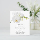 Budget Orchidee Dankbetuiging Rouwkaart Herdenking (Staand voorkant)