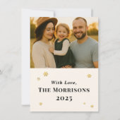 Budget Organic Frame Merry Christmas Photo Card Kaart (Achterkant)