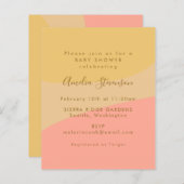 Budget Organic Shapes Pastel Baby shower Invite (Voorkant / Achterkant)