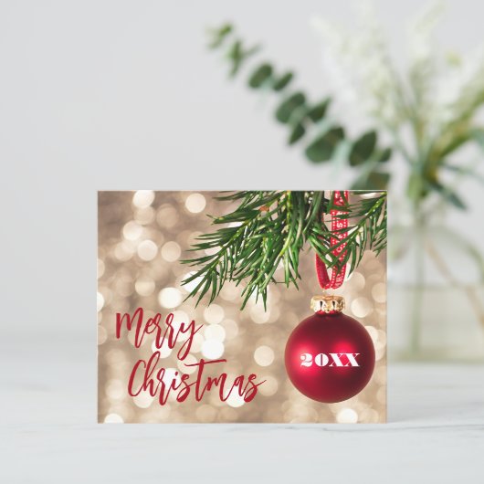 Budget Ornament Vette kerstfeestdag Kaart (Staand voorkant)