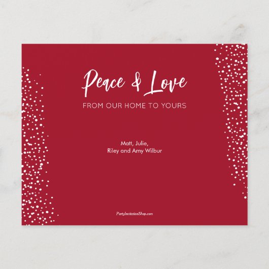 Budget Ornament Vette kerstfeestdag Kaart (Achterkant)