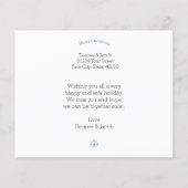 Budget Ornamenten Merry Kerstblauw Blauwgroen fees (Achterkant)