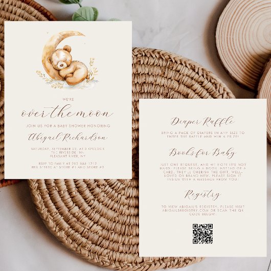Budget Over de Maan Beer QR Code Baby Shower