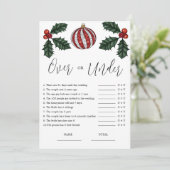 Budget Over of Onder Kerst Bruids Spel Kaart (Staand voorkant)