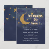 Budget Over the Moon Geslacht Neutrale Baby Shower (Voorkant / Achterkant)