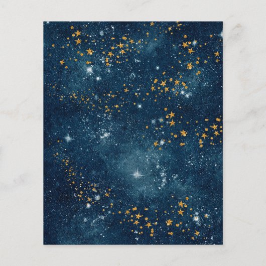 Budget over the Moon Space Baby shower Invitation (Achterkant)