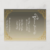 Budget overlay foto elegant bruiloft uitnodiging (Achterkant)