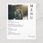 Budget paar foto bruiloft menu (Voorkant)