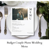 Budget paar foto bruiloft menu