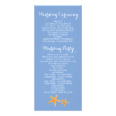 BUDGET Paar van het strandtrouwprogramma voor zees Reclamekaart (Achterkant)