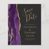 Budget Paars Agaat Donker Save the Date (Voorkant)