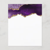 Budget Paars Agate Gold 60th Birthday Uitnodiging (Achterkant)