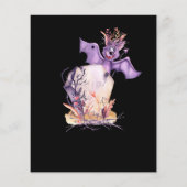 Budget Paars Bat Evil Scary Halloween Flyer (Achterkant)