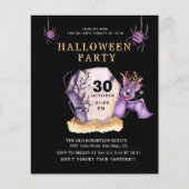 Budget Paars Bat Evil Scary Halloween Flyer (Voorkant)