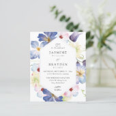Budget Paars Blauw Bloem Bruiloft (Staand voorkant)