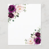 Budget Paars & Blush Pink Baby shower Uitnodiging (Achterkant)