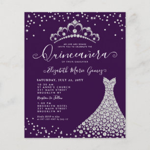 Budget Paars Diamond Sparkle Tiara Quinceanera