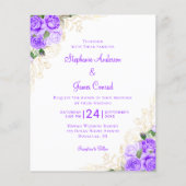 Budget Paars Floral Foto Weduwschap (Achterkant)