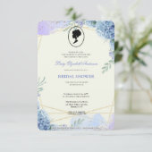 Budget Paars Florals Bridgerton Vrijgezellenfeest Kaart (Staand voorkant)