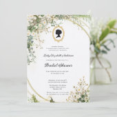 Budget Paars Florals Bridgerton Vrijgezellenfeest Kaart (Staand voorkant)