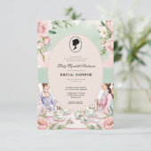 Budget Paars Florals Bridgerton Vrijgezellenfeest Kaart (Staand voorkant)