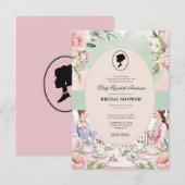 Budget Paars Florals Bridgerton Vrijgezellenfeest Kaart (Voorkant / Achterkant)