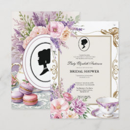 Budget Paars Florals Bridgerton Vrijgezellenfeest Kaart