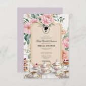 Budget Paars Florals Bridgerton Vrijgezellenfeest Kaart (Voorkant / Achterkant)