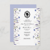 Budget Paars Florals Bridgerton Vrijgezellenfeest Kaart (Voorkant / Achterkant)