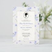 Budget Paars Florals Bridgerton Vrijgezellenfeest Kaart (Staand voorkant)