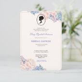 Budget Paars Florals Bridgerton Vrijgezellenfeest Kaart (Staand voorkant)