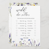 Budget Paars Florals Bridgerton Vrijgezellenfeest Kaart (Voorkant / Achterkant)