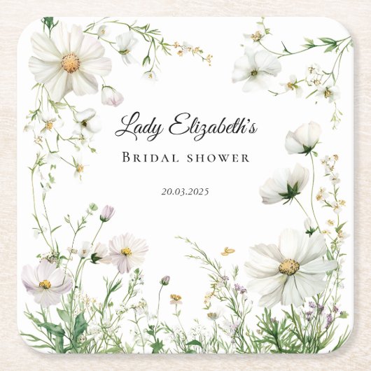 Budget Paars Florals Bridgerton Vrijgezellenfeest Kartonnen Onderzetters (Voorkant)