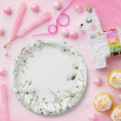 Budget Paars Florals Bridgerton Vrijgezellenfeest Papieren Bordje (Feest)