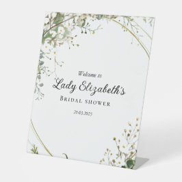 Budget Paars Florals Bridgerton Vrijgezellenfeest Reclamebord Met Voetstuk