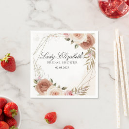 Budget Paars Florals Bridgerton Vrijgezellenfeest Servet