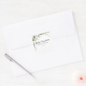 Budget Paars Florals Bridgerton Vrijgezellenfeest Vierkante Sticker (Envelop)