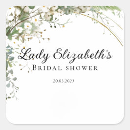 Budget Paars Florals Bridgerton Vrijgezellenfeest Vierkante Sticker