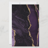 Budget Paars Gold Agate Lavender Wedding Invite (Achterkant)