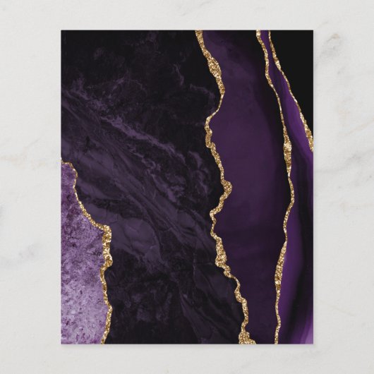 Budget Paars Gold Agate Slate Weddenschap (Achterkant)