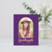 Budget Paars Gold Arch Foto Graduparty (Staand voorkant)