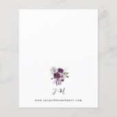 Budget Paars & Lavendel Bloem Ring Trouw Flyer (Achterkant)