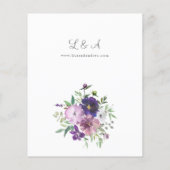 Budget Paars - Lavendel & Violet Bloemige Trouw F Flyer (Achterkant)