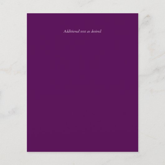 BUDGET Paars Oranje Floral Wedding Invite (Achterkant)