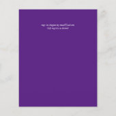 BUDGET Paars Oranje Floral Wedding Invite Flyer (Achterkant)